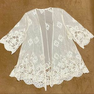 Women’s Lace Floral Kimono
